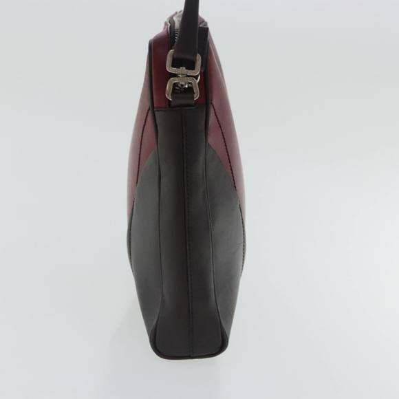 PRADA Shoulder Bag Leather Red Silver Auth bs19227 - Picture 3 of 16